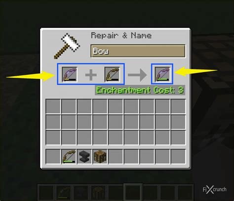 Minecraft How To Repair A Bow